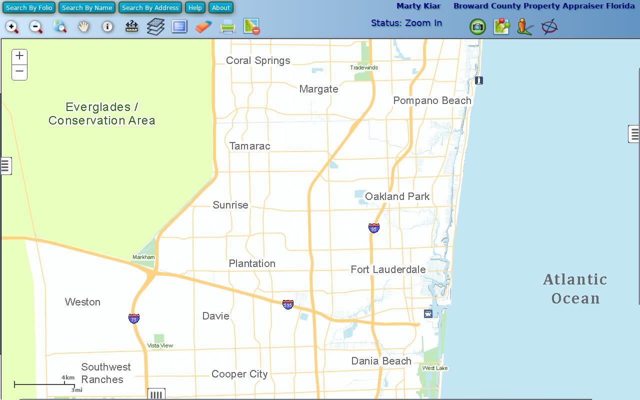 Oakland Park street directory parcel map